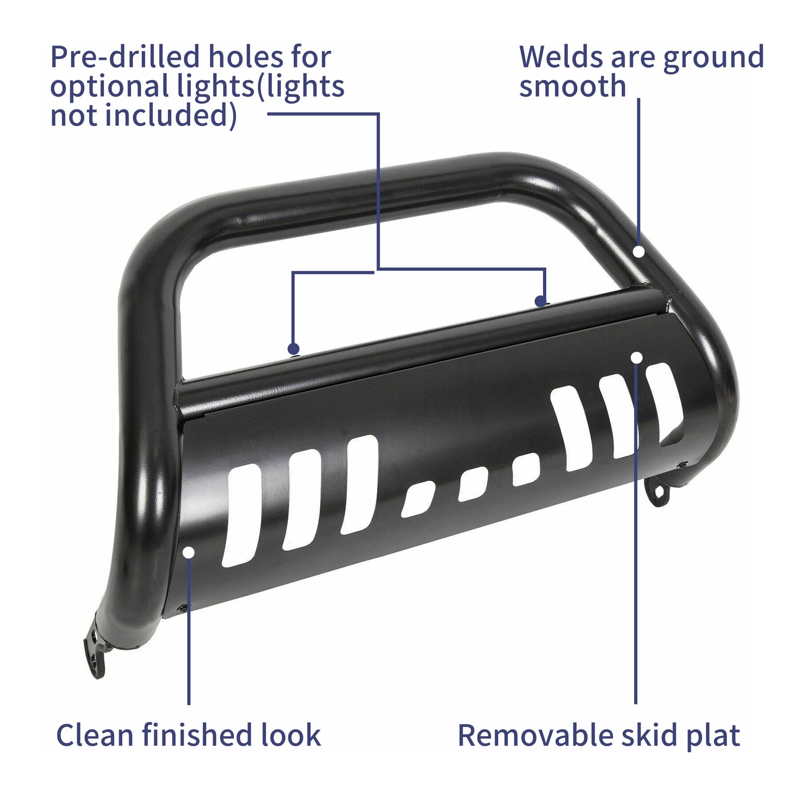 Bull Bar Push Bumper Grille Guard for Nissan Frontier Pathfinder Xterra (2005-2023)