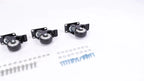 Set of 4 Heavy Duty 3 Inch Swivel Caster Wheels with Brakes
