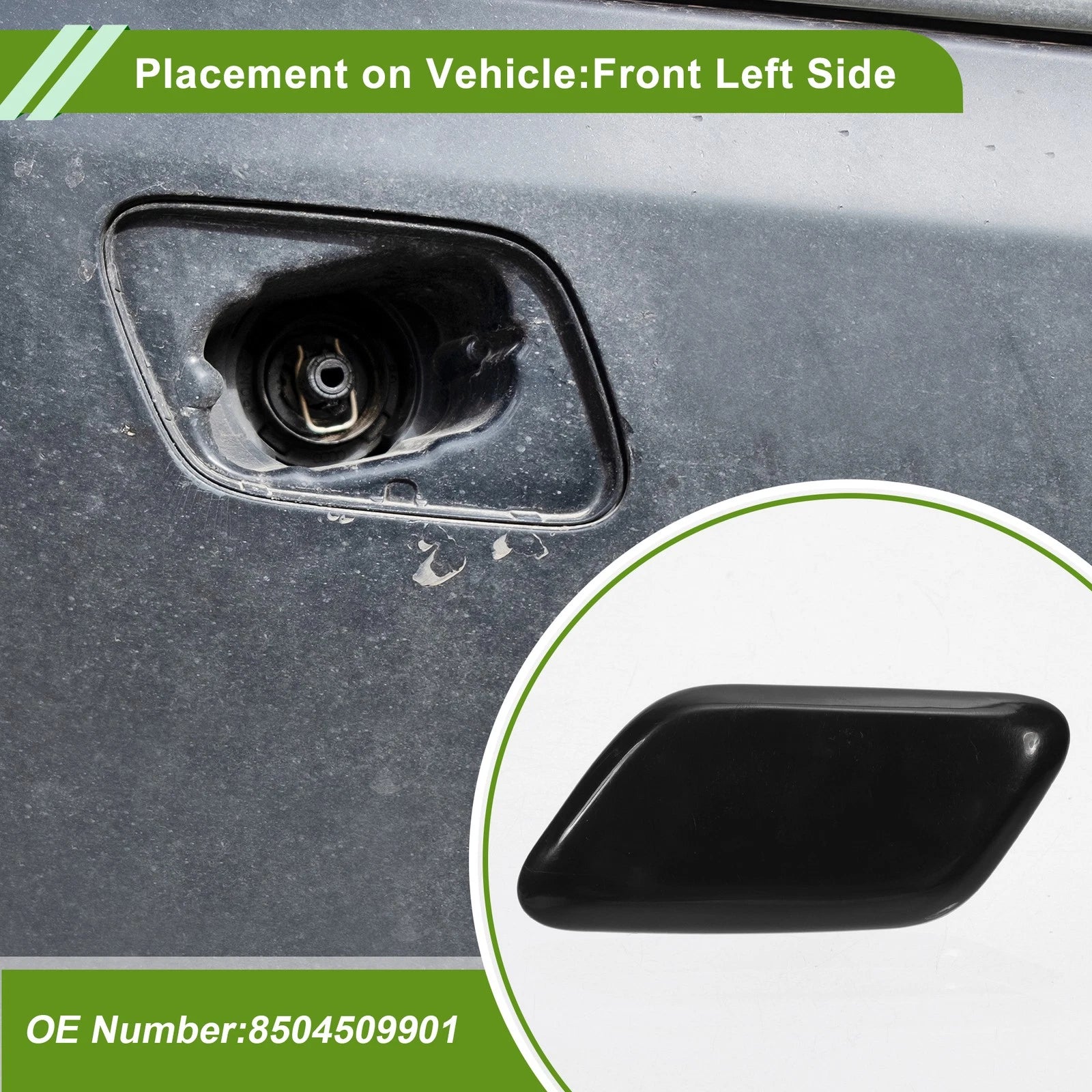 Front Left Washer Nozzle Cover Cap No. 8504509901 for Toyota Avensis (Unpainted)