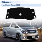 Dash Cover for Nissan Elgrand E52 (2010–2014) Polyester Black