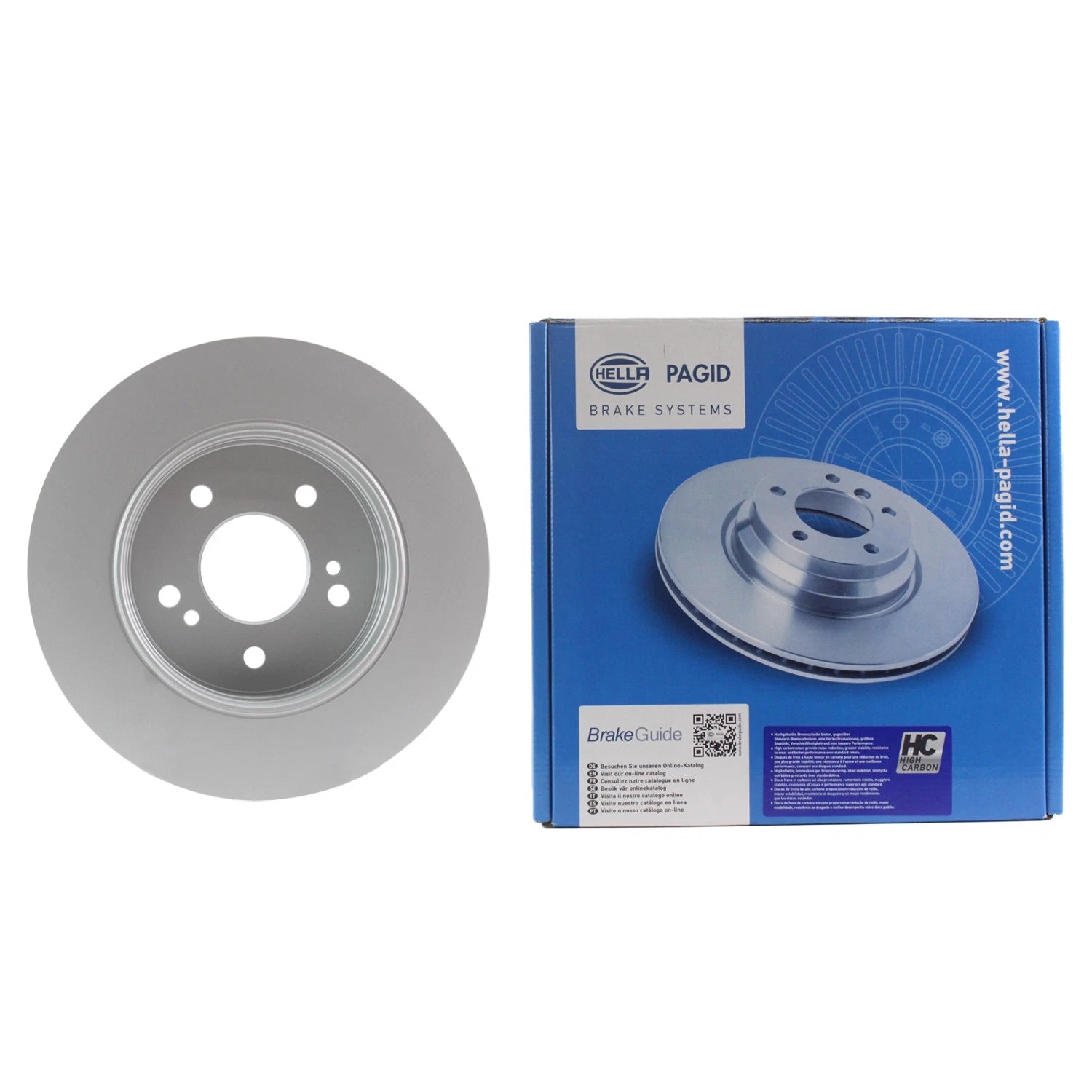 Hella Rear Solid Disc Brake Rotor 278mm for Mercedes W202 C230 W124 300CE