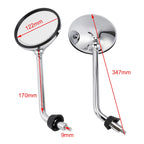 Set of 2 Chrome Rear View Mirrors for Piaggio Vespa LX 50 125 150 (2006–2018)