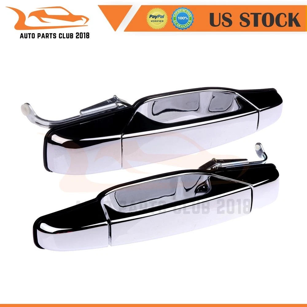 Set of 2 Exterior Rear Door Handles for Chevy GMC Pickup (2007–2013)