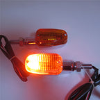 Chrome 10mm Stalk Turn Signal Blinker Lights for Honda Kawasaki Yamaha (Universal)