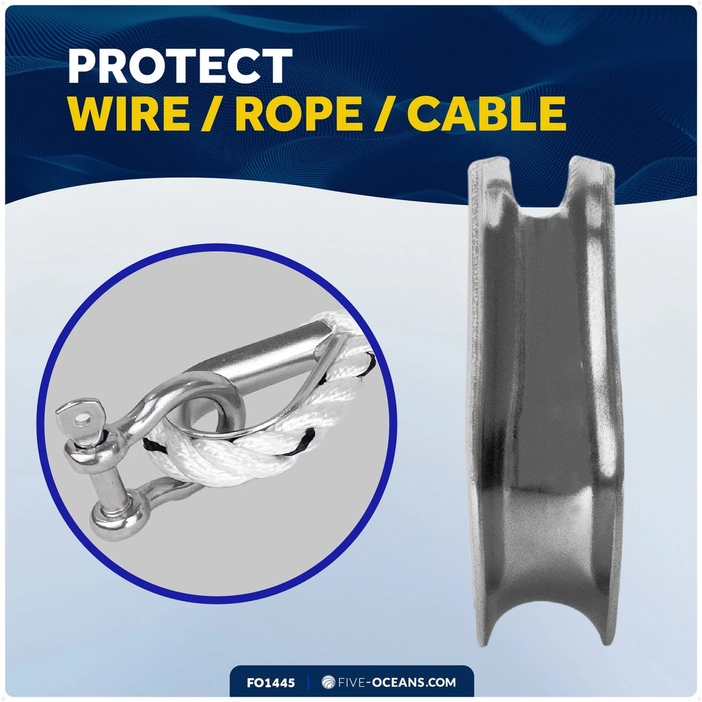 Stainless Steel Thimble for 1/2-Inch Wire Rope Cable (Five Oceans FO1445)