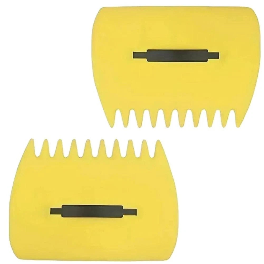 2 Pack Yellow Leaf Rakes for Garden Cleanup (Large Size)
