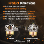 Carburetor Kit for Honda GX340 GX390 11HP 13HP (16100-ZF6-V01)
