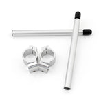 Clip-On Handlebars for Honda CBR250R CBR600F (Universal, 37mm, Silver)