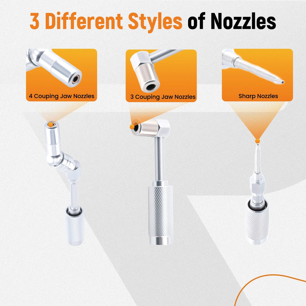 7pc Grease Gun Attachment Kit for Garage