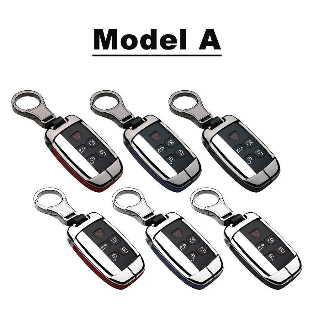 Leather Key Fob Case Cover for Land Rover Discovery Range Rover / Jaguar