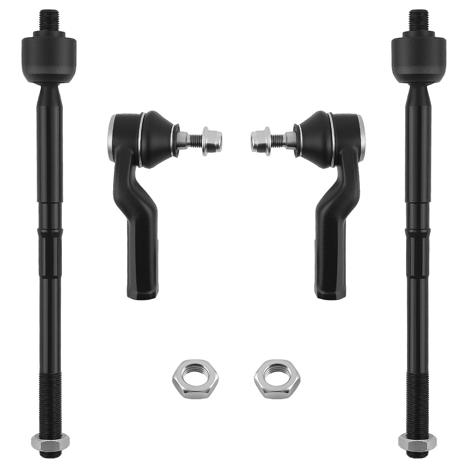 4X Front Inner Outer Tie Rod End for Ford Focus Escape (2012–2018)