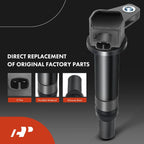 Set of 4 Ignition Coils & Iridium Spark Plugs for Hyundai Accent Kia (2006–2011)