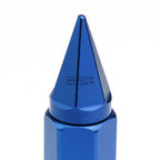 20 PCS M12X1.5 90MM Tall Blue Aluminum Spiked Cap Lug Nuts + Adapter