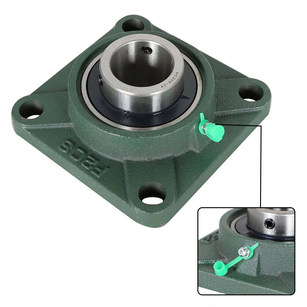 2X Pillow Block Flange Bearing for UCF208-24 (1-1/2" Bore)