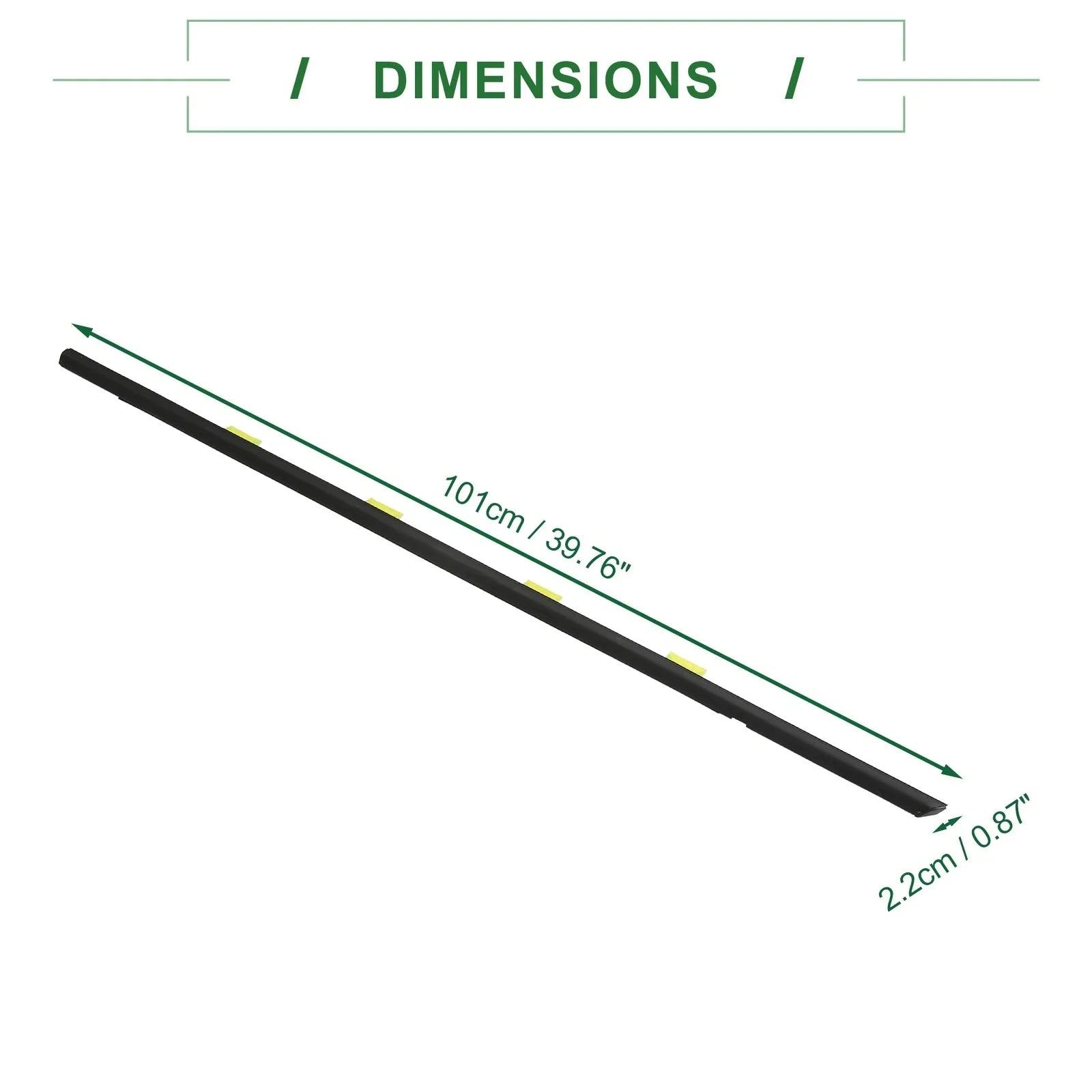 2 x Front Left & Right Weatherstrip Window Seals for Honda