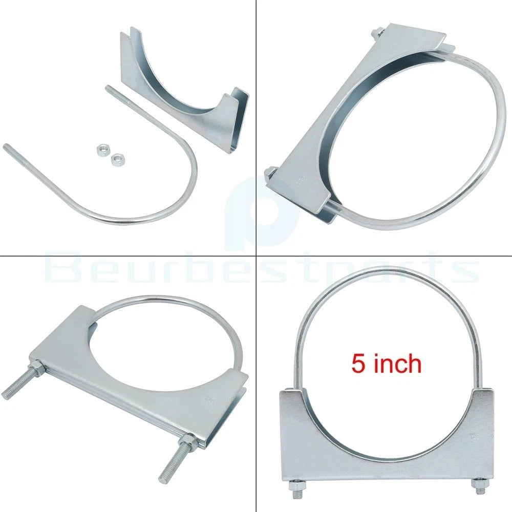 5" U-Bolt Uclamp Muffler Saddle Exhaust Pipe Clamp for Universal