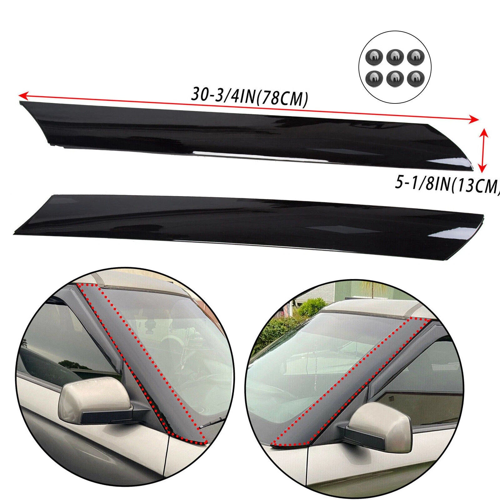 Windshield Pillar Trim for Kia Soul (2009–2013)