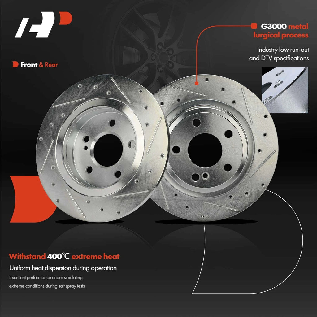 Drilled Brake Rotors & Pads for Mercedes GLA250 (2015–2020)