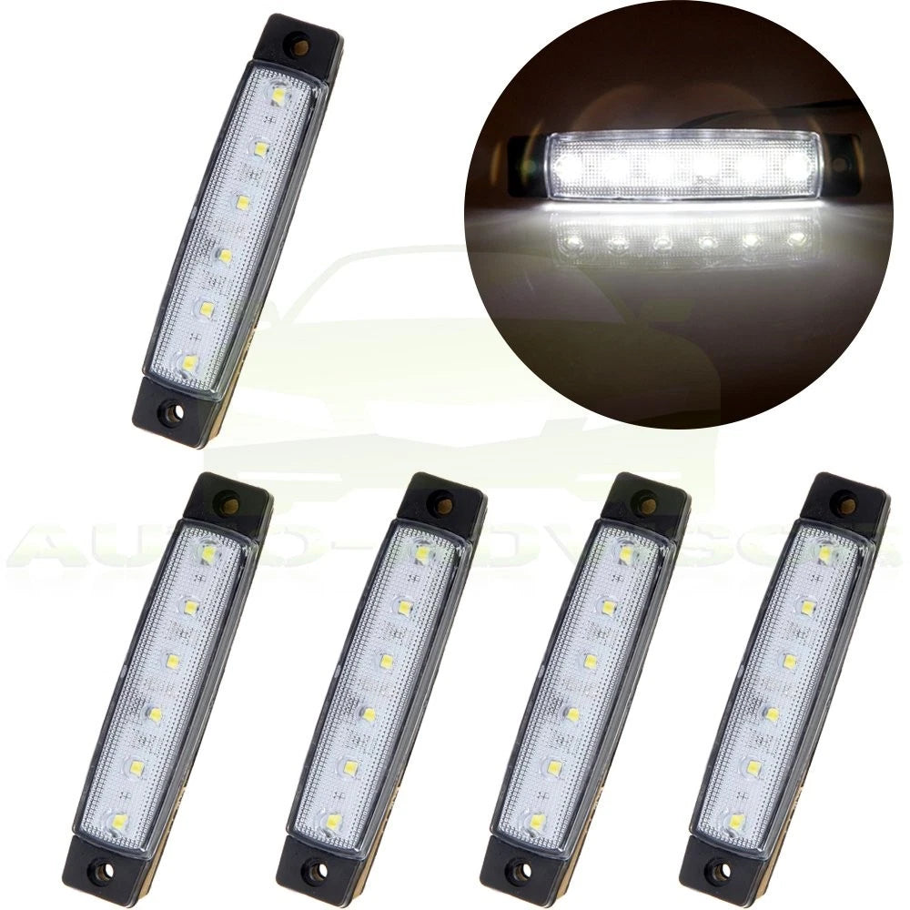Pack of 5 Waterproof Side Marker Clearance Lights for Van Bus Truck