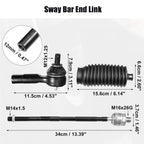 6 Pcs Tie Rod End Link for Nissan Altima 