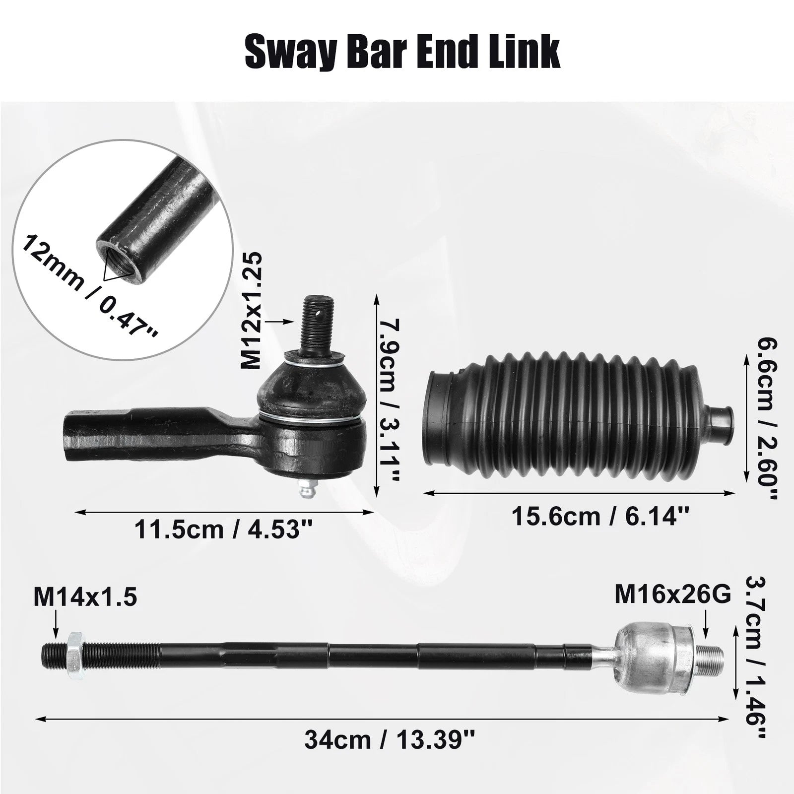 6 Pcs Tie Rod End Link for Nissan Altima 
