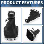 6 Speed Gear Shifter Knob & Cover for Chevrolet Cruze (2010-2015) Black