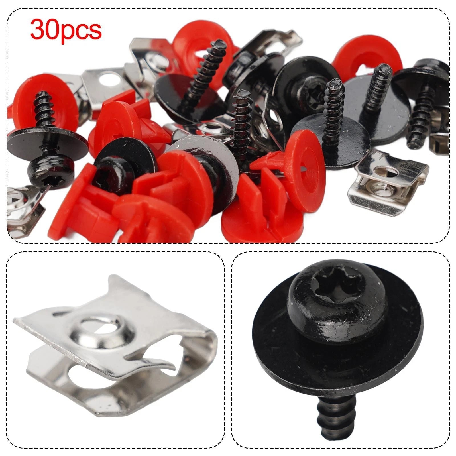 10x Engine Undertray Cover Screw Bolt Nut Clamp Kit for Ford