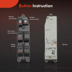 Front Left Power Window Switch for Toyota Prius (2004-2009)