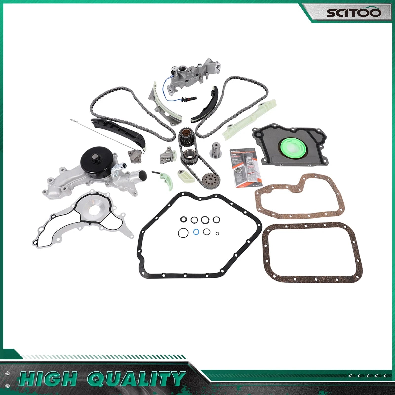 Timing Chain Kit with Oil & Water Pump for Chrysler Dodge Jeep VW 3.6L V6 (2012–2015)