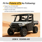 2pcs Matte Black Rim Caps for Polaris Ranger 570 Crew (2022–2025) #1524066-458