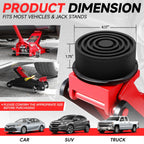 Set of 2 Rubber Pad Adapters for Floor Jack Protection (Universal)