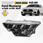 Full LED Headlight Driver Left Side w/Bulb & DRL for Ford Mustang (2024–2026)