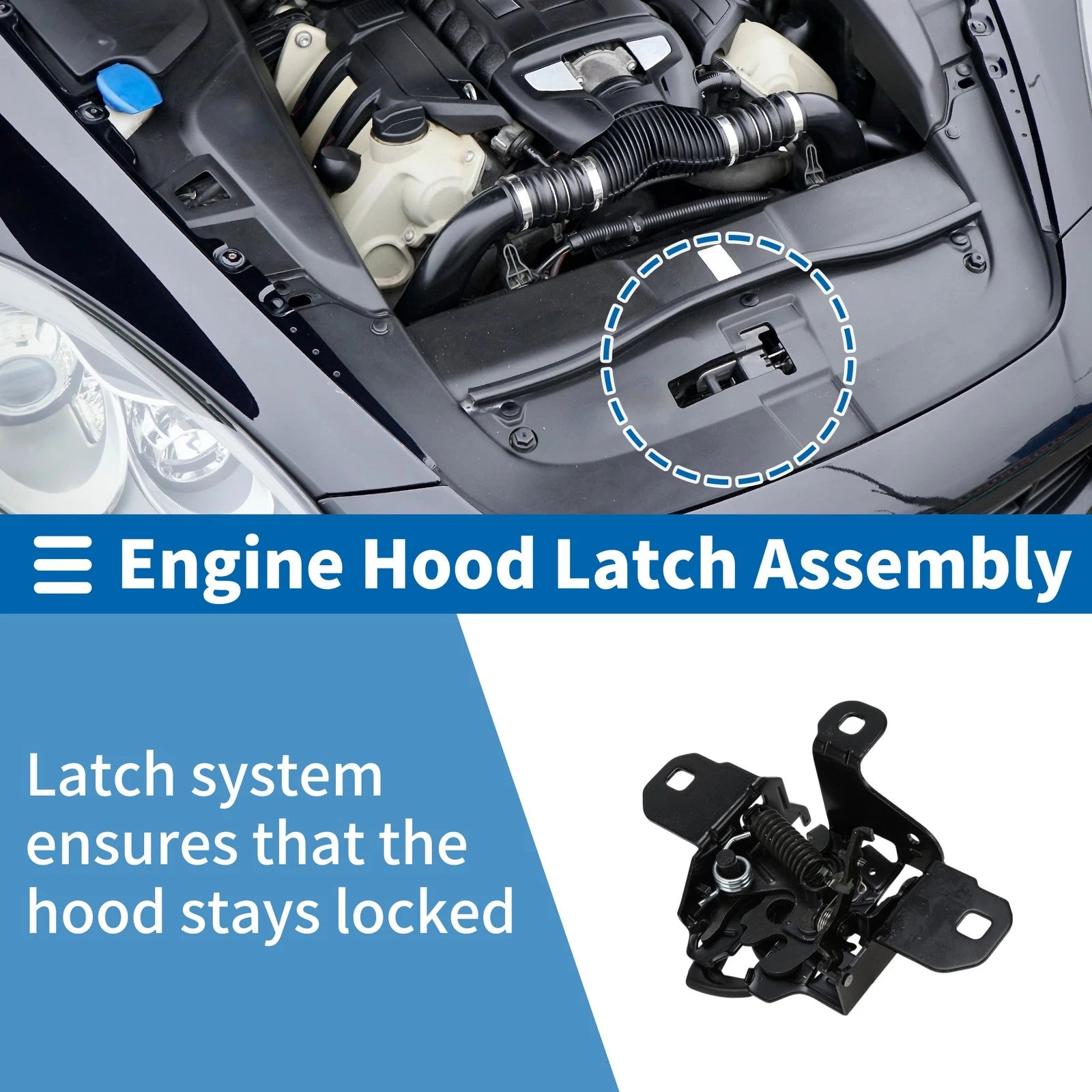 Hood Latch Assembly for Volkswagen Jetta (1999–2005) 1J0823509C