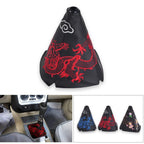 Leather Shift Knob Cover for Car with Black Stitches
