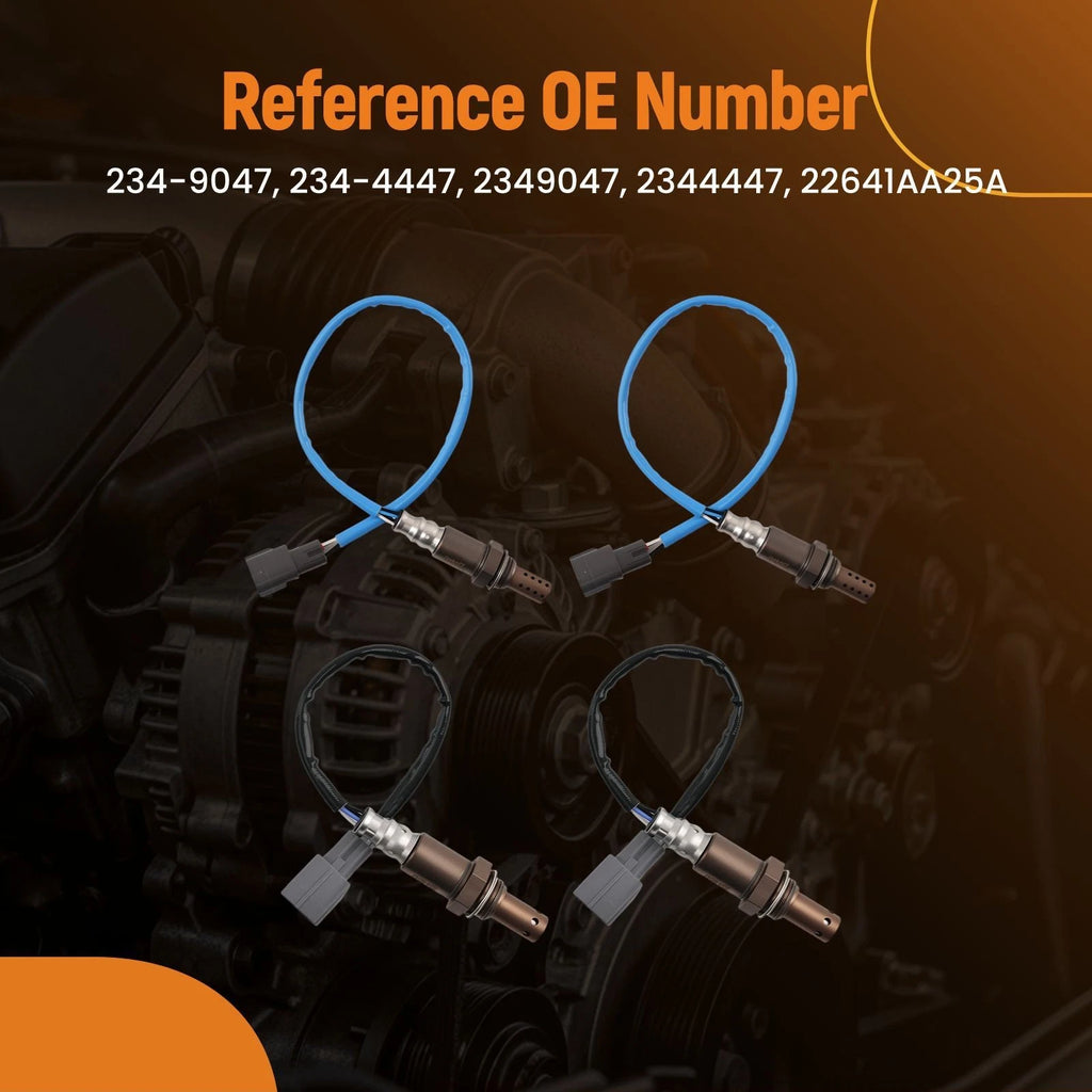 Set of 4 Oxygen O2 Sensors for Subaru Outback 3.0L (2005–2009)