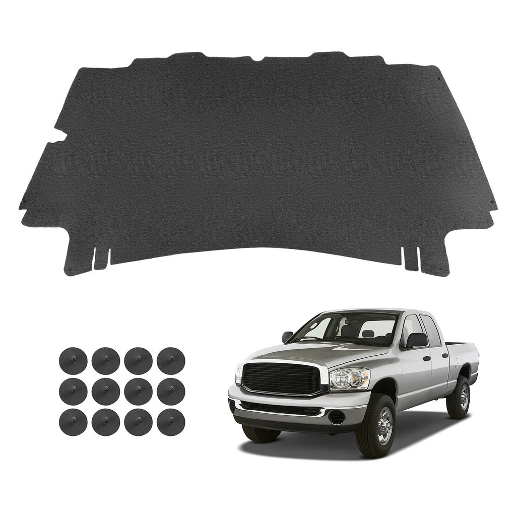 Hood Insulation Pad with Clips for Dodge Ram 1500 (2002–2008) Ram 2500 3500 (2003–2009)