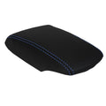 Carbon Console Armrest Cover for Nissan Sentra (2013–2019) Blue Stitch