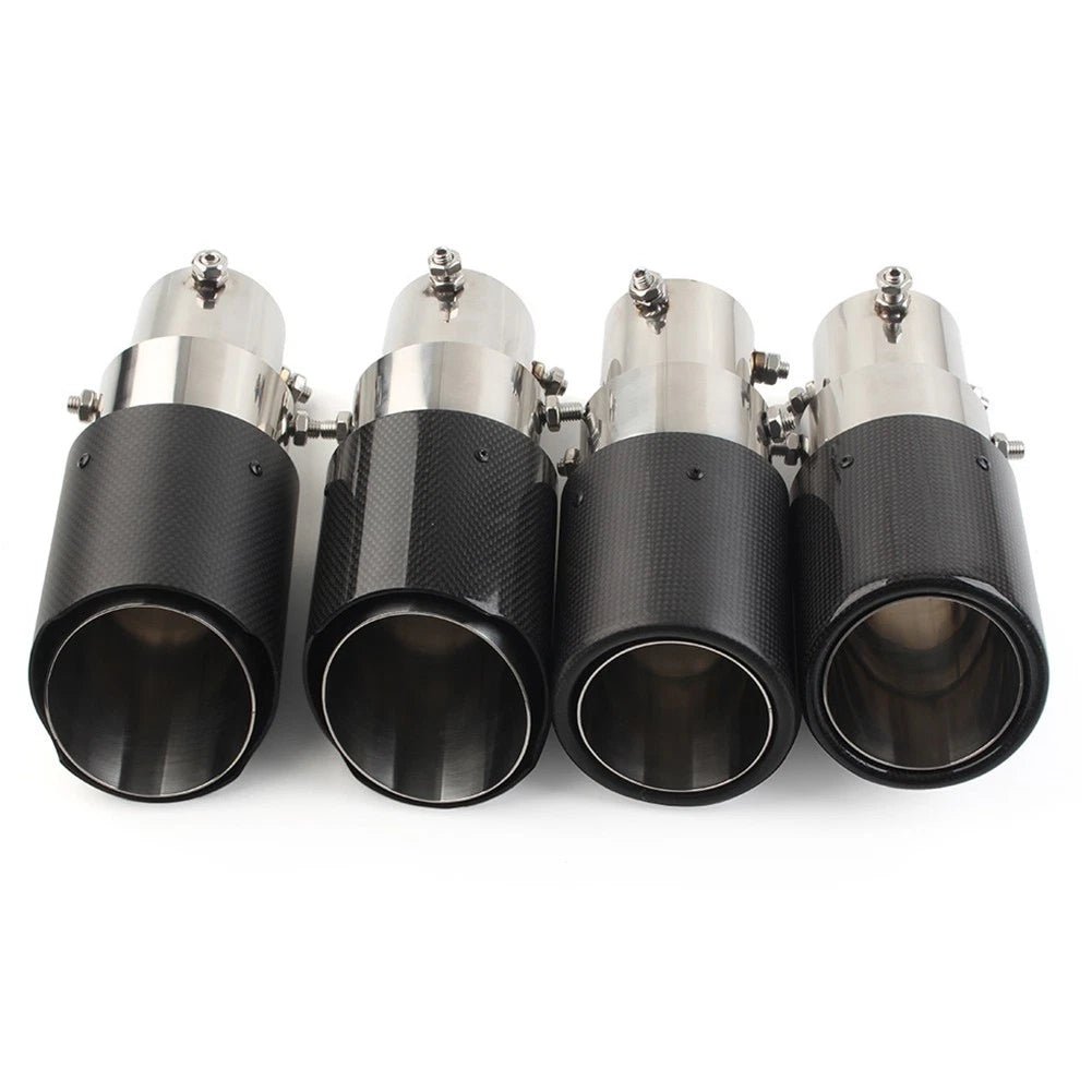 Exhaust System Pipe Muffler Tip for - Stainless Steel Carbon Fiber