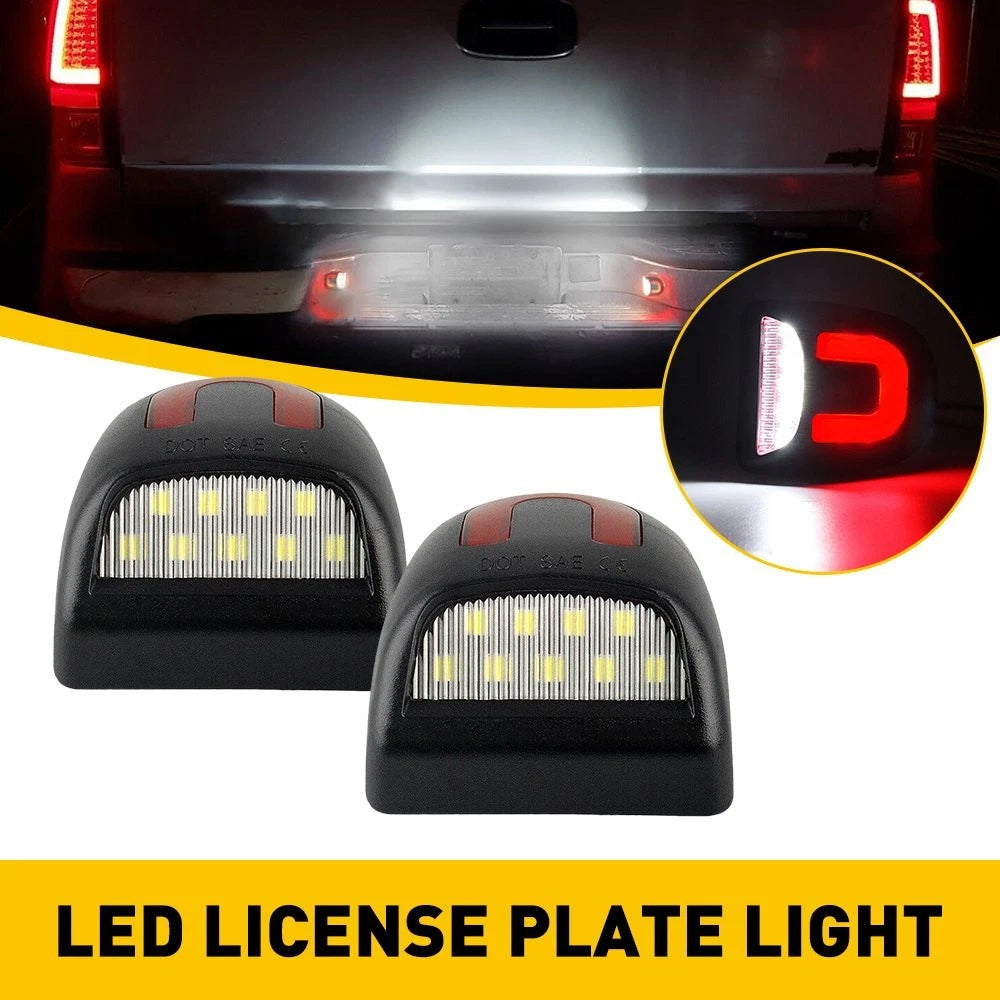 Tube White LED License Light Plate for Chevy Silverado GMC Sierra 1500 (2014–2023)