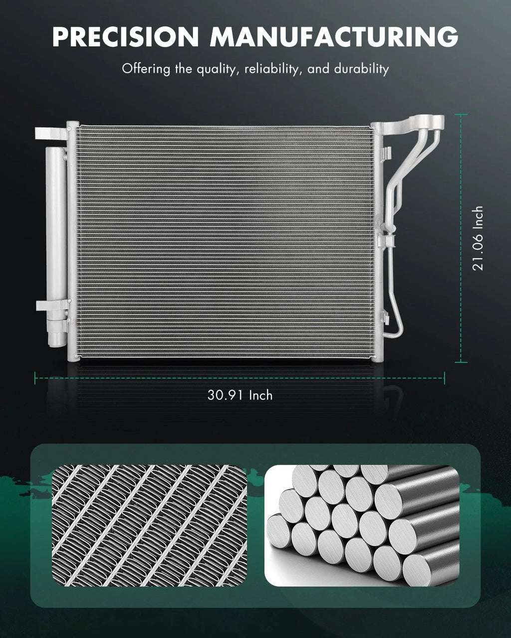 Aluminum AC Condenser for Hyundai Sonata (2011–2014) & Kia Optima (2011–2015)