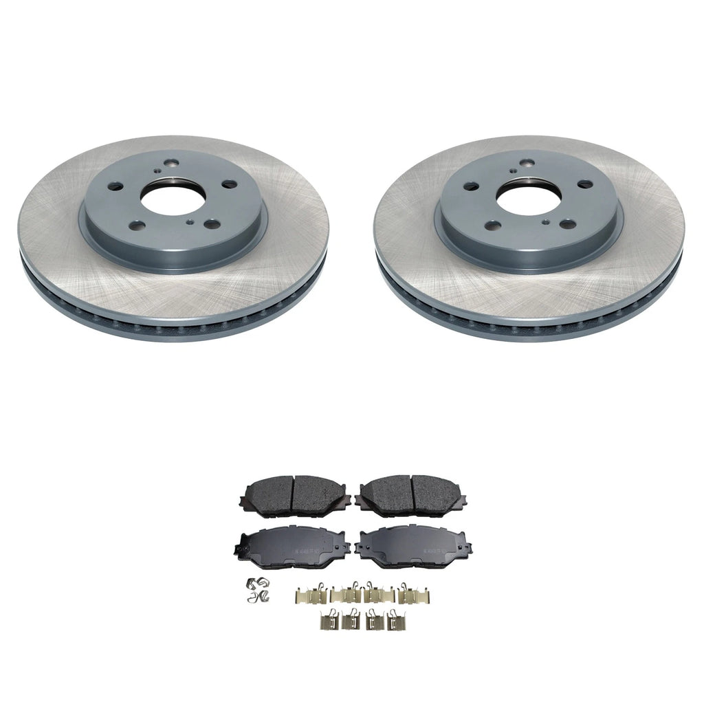 Front Rotors & Akebono ProACT Brake Pads Kit for Lexus IS250 (2006–2015)
