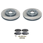 Front Rotors & Akebono ProACT Brake Pads Kit for Lexus IS250 (2006–2015)
