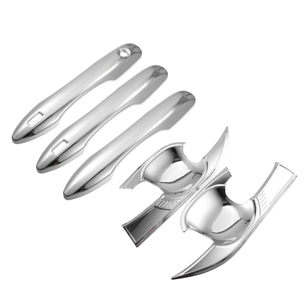Set of 4 Door Handle Bowl Covers for Toyota Camry (2018–2023) Silver Tone