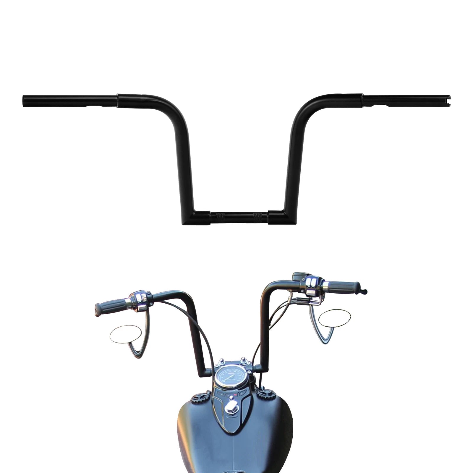 1.25" Fat 12" Rise Ape Hangers Handlebar for Harley Sportster XL883 XL1200 (2004–2023)