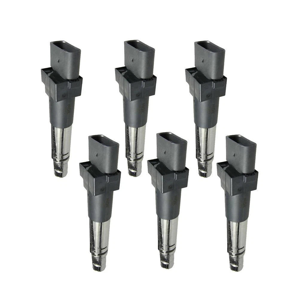Set of 6 NGK Ignition Coils for Audi Porsche VW V6 (COP Pencil Type)