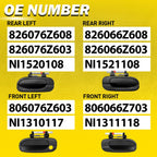 Set of 4 Outside Handles for Nissan Sentra (2000–2006)