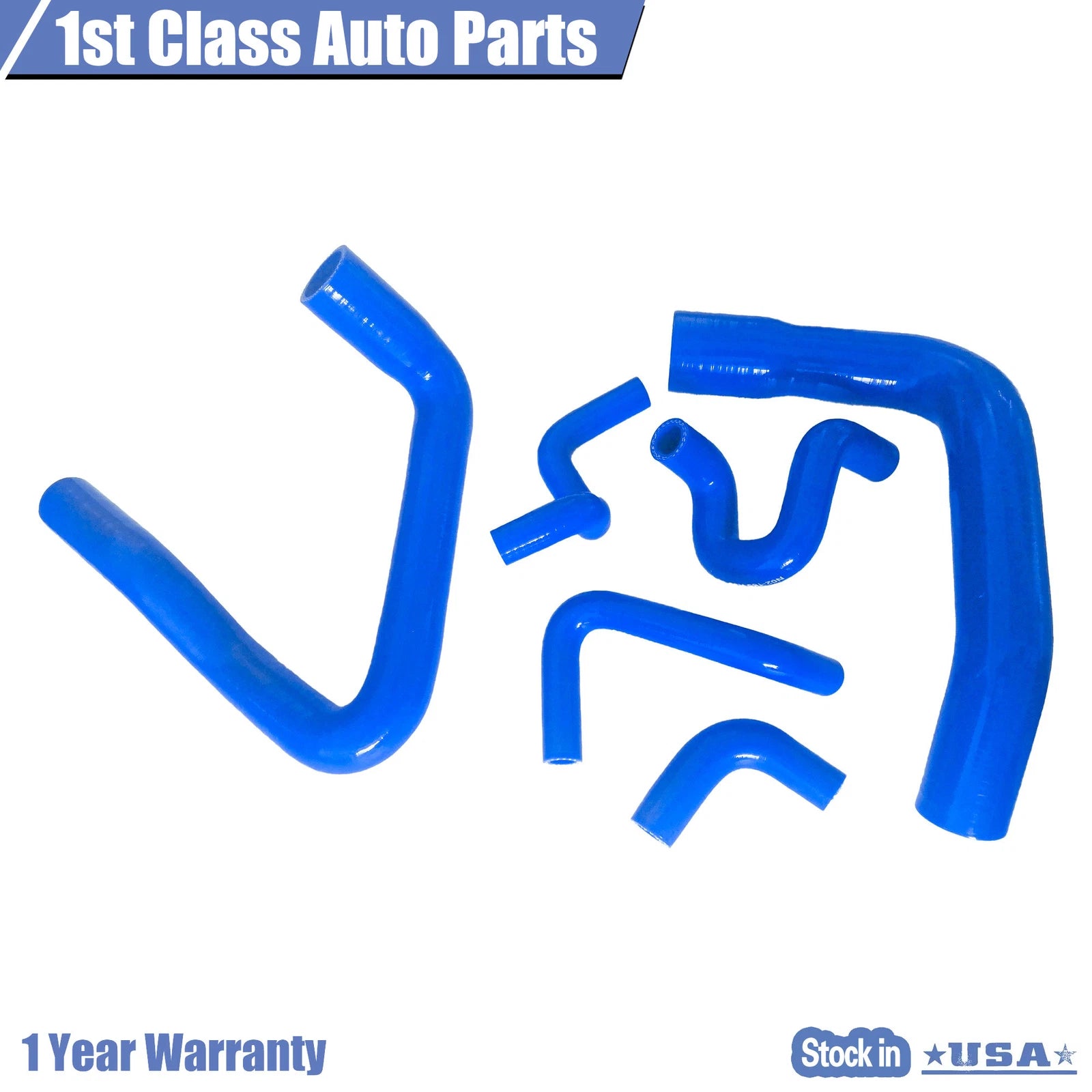 Silicone Radiator Hose Kit for Ford Mustang GT LX Cobra (1986–1993) Blue