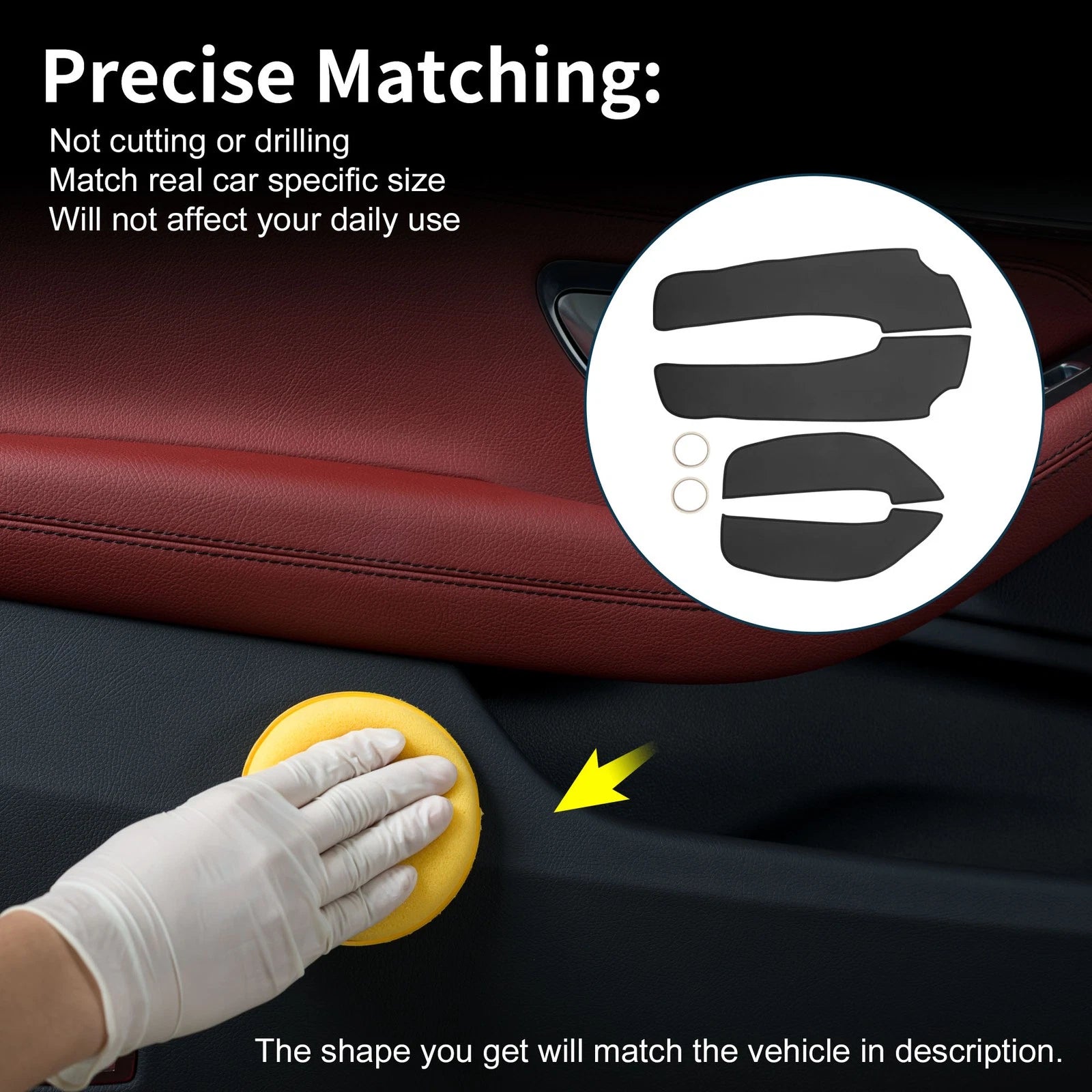 Set of 1 Car Door Anti Kick Pad Sticker Protector for Hyundai Sonata (2011–2014)