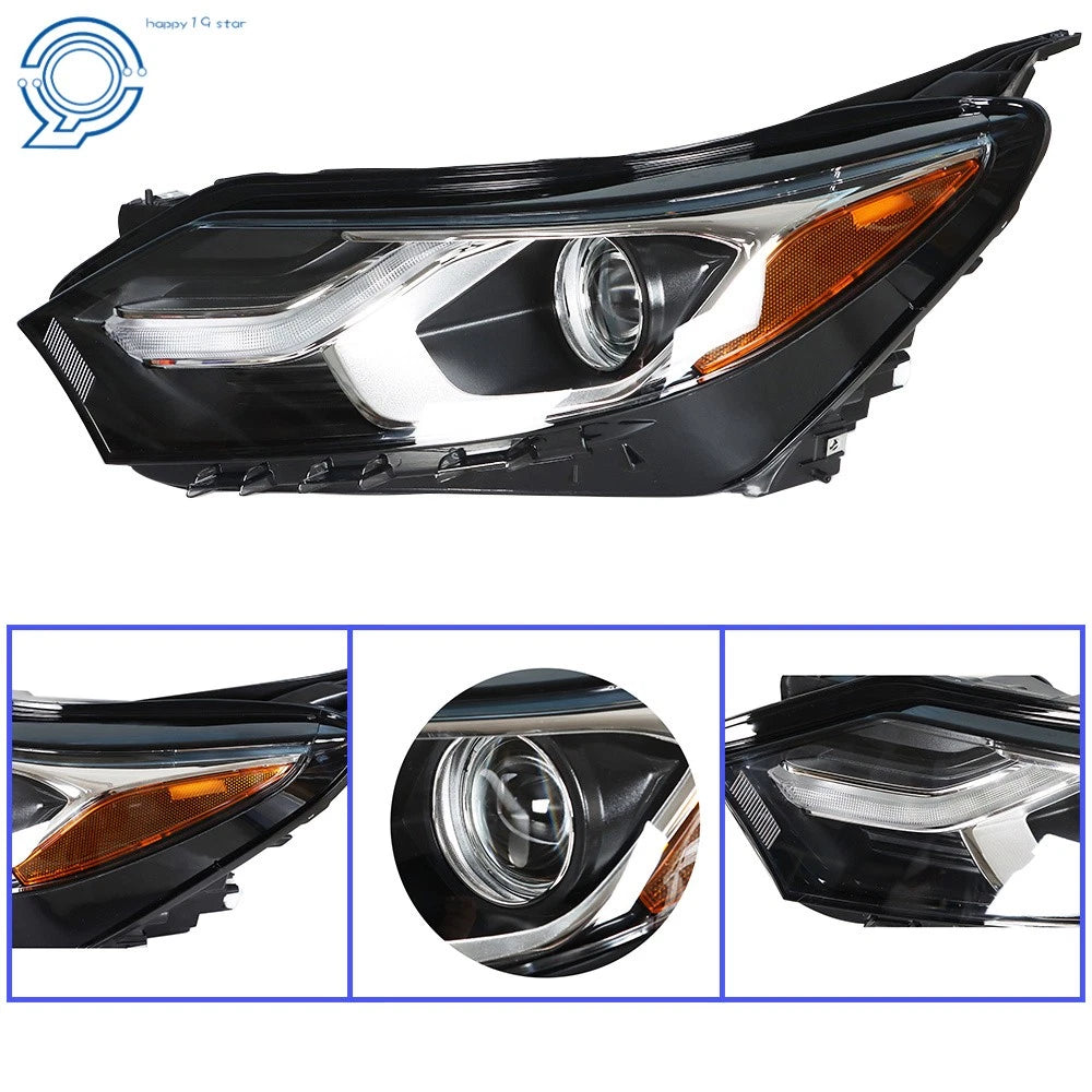 LED Headlight for Chevrolet Equinox (2018-2019) Black Clear Left Side