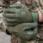 Tactical Touch Screen Full Finger Motorcycle Gloves - Anti Slip, Breathable